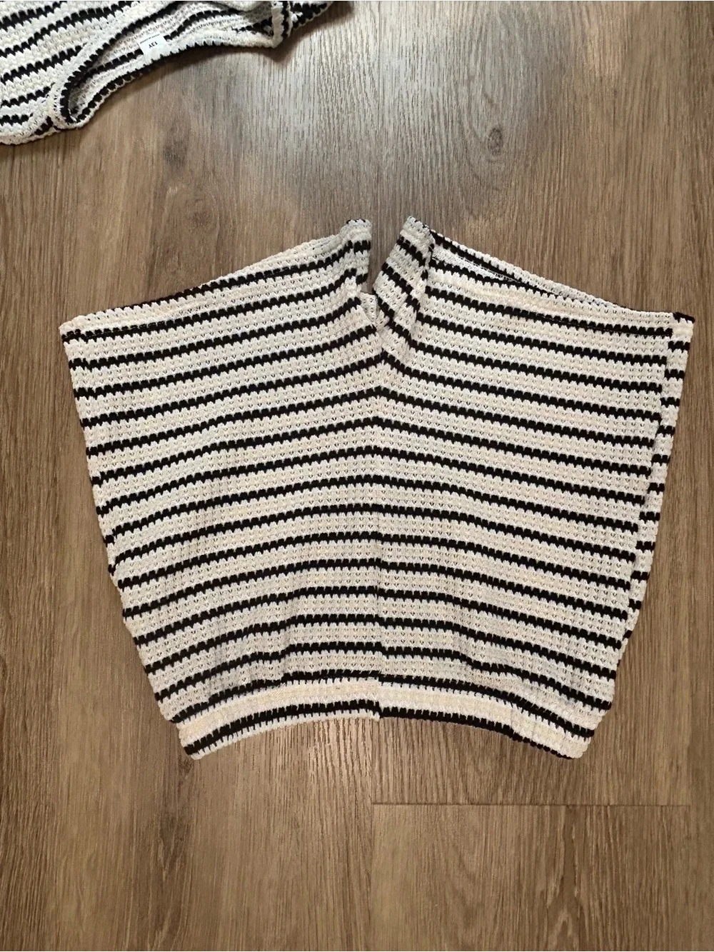Striped Knit Tank and Shorts Set - Black & White